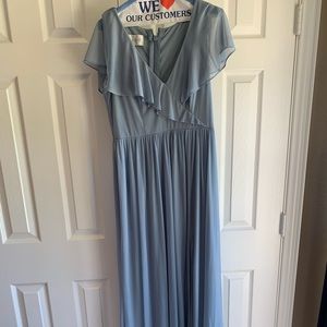 Dusty blue bridesmaids dress
